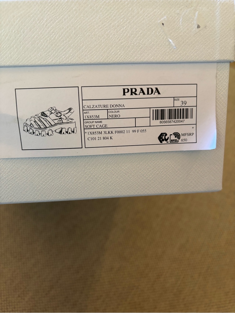 Prada Black Fisherman Sandals with Logo Plaque - Picture 15 of 15